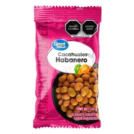 Cacahuates Great Value cubiertos sabor habanero 160 g