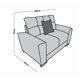 thumbnail image 5 of Love seat El Bazar Store Suecia Lino Azul marino 2 plazas, Modular, Moderno, Sala, Sofa, 5 of 5