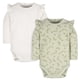 thumbnail image 1 of Gerber Pañalero Manga Larga Pack 2 Piezas Body Verde Blanco Ropa Bebé, 1 of 5