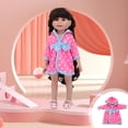 thumbnail image 1 of Juguetes de piscina, juguetes para bebés, juguetes para niños pequeños, chalecos de terciopelo para muñecas de invierno de 18 pulgadas, chaqueta vaquera, conjunto de tres piezas, mono, accesorios de r, 1 of 6