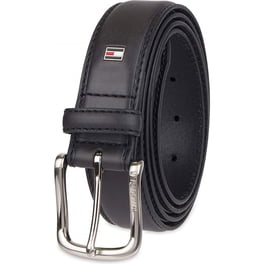 Tommy Hilfiger Cinturón de punto en contraste para hombre, negro, 32 Tommy Hilfiger Medio