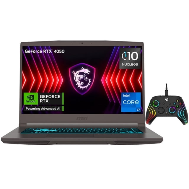 Laptop Gaming MSI THIN 15 B13VE NVIDIA GeForce RTX 4050 Intel Core i7-13620H 16GB RAM 512GB SSD