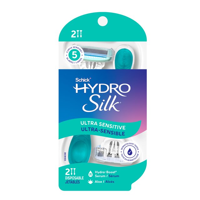 Afeitadoras desechables Schick Hydro Silk de 5 hojas, paquete de 2