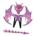 thumbnail image 4 of Disfraz de dragón para niños, ropa, decoración, conjuntos de alas de cola de dinosaurio para festival. Rosa, 4 of 7