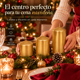 thumbnail image 4 of Set de 3 Velas Doradas Decorativas Centro de Mesa Navideño, 4 of 5