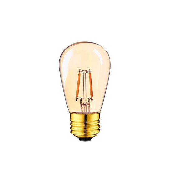 Cateissary Bombilla de luz cálida Vintage de 2200K, bombillas de filamento de decoración, herramienta de iluminación, accesorio de araña para el jardín Iluminación y accesorios 1W E27 220V