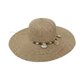 thumbnail image 1 of Sombrero de Playa Con Conchitas Para Mujer Ala Ancha 42 cm beige 42 cm, 1 of 6