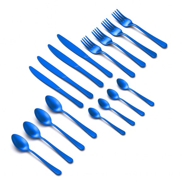 Set de Cubiertos Ideen de Acero Inoxidable Color Azul para 4 personas - 16 piezas