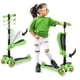 thumbnail image 1 of Scooter Patineta Hurtle con 3 Ruedas Luces LED Ajustable Asiento Plegable con Freno Infantil Verde, 1 of 2