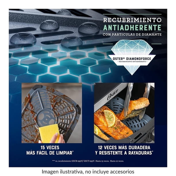 Imagen 3 de Freidora de Aire Oster Digital 7.5L de Capacidad Negro