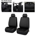 thumbnail image 4 of Protector Universal para Minivan Fundas de cuero PU antideslizantes duraderas lujosas clásicas Negro 4 piezas Sunnimix, 4 of 7