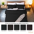 thumbnail image 4 of Juego de Funda para Edredon Duvet Dreamlab, Tamaño Matrimonial, Color Negro, 3 Piezas, 4 of 9