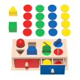 thumbnail image 4 of Caja de caída de bolas, juguete Montessori de madera, desarrollo de madera con cajones, cajas de objetos de juguete para bebés para interacción de, 4 of 9