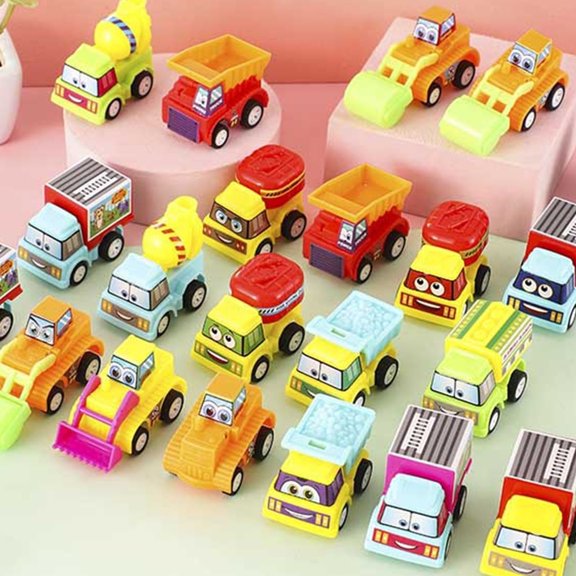 onlyliua Buscador de Regalos Coches de Juguete para Niños, Juegos de Construcción Al Azar, Miniexcavadora, Grúa, Coches de Juguete, Coche de Carreras, Juego de Vehículos de Almacenamiento, Regalos de