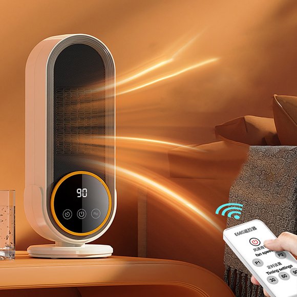 Calefactor portátil para oficina y escritorio | Calefactor cerámico compacto de 1500 W/1200 W con 2 ajustes de calor y protección contra sobrecalentamiento | Calefactor personal de bajo consumo para