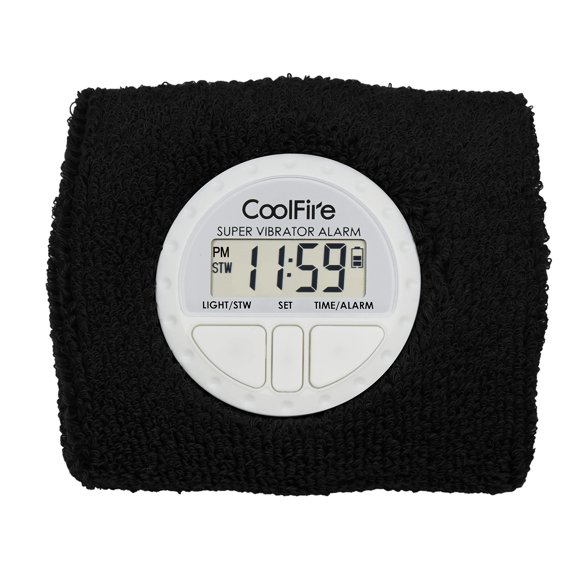 Pulsera despertador vibratoria Coolfire recargable negra