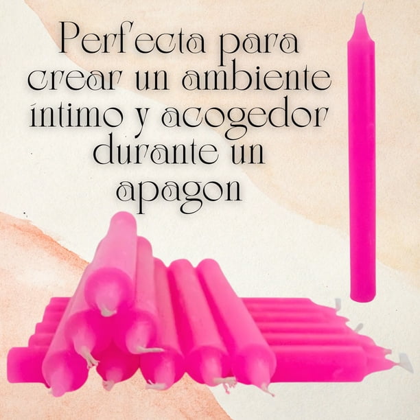 Velas de apagon o lapiz color rosa