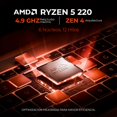 thumbnail image 3 of Laptop Gamer ALIENWARE 15 Gaming Nvidia GeForce RTX 4050 6GB Ryzen 5 220 16GB DDR5 512GB SSD Pantalla 15.3" WUXGA 165Hz Windows 11 Teclado Ingles, 3 of 6