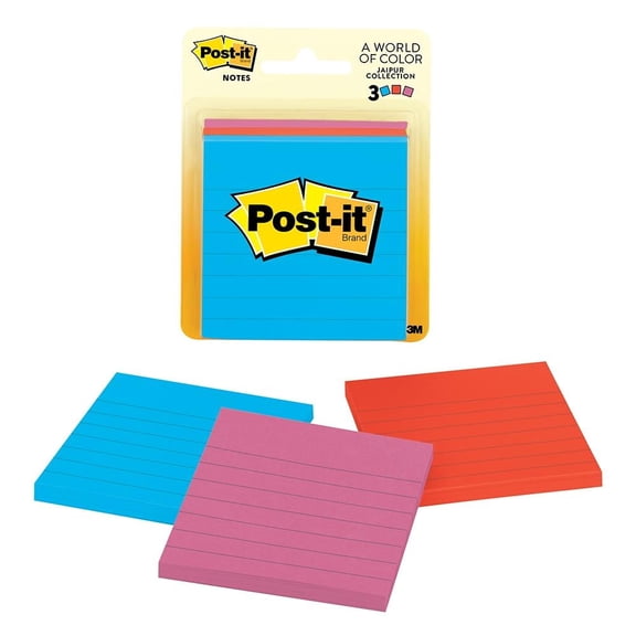 Notas Adhesivas 3M Post-It Jaipur Rayadas Varios Colores 1 pza