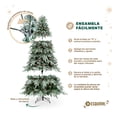 thumbnail image 3 of Árbol Navidad Nevado + Piñas Pino Navideño 1.8m Ramas Mixtas Esquimal, 3 of 6