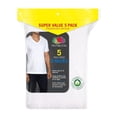 thumbnail image 4 of Playera Interior Cuello V Fruit Of The Loom Super Value para Hombre, 5 Piezas Blanco Talla G, 4 of 4