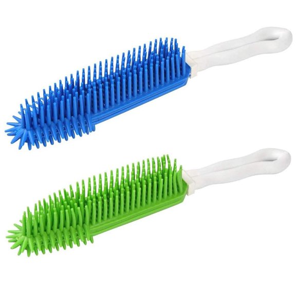 Juego de Limpiadores de Pelo LandHope Verde Azul Portátil de Goma para Mascotas
