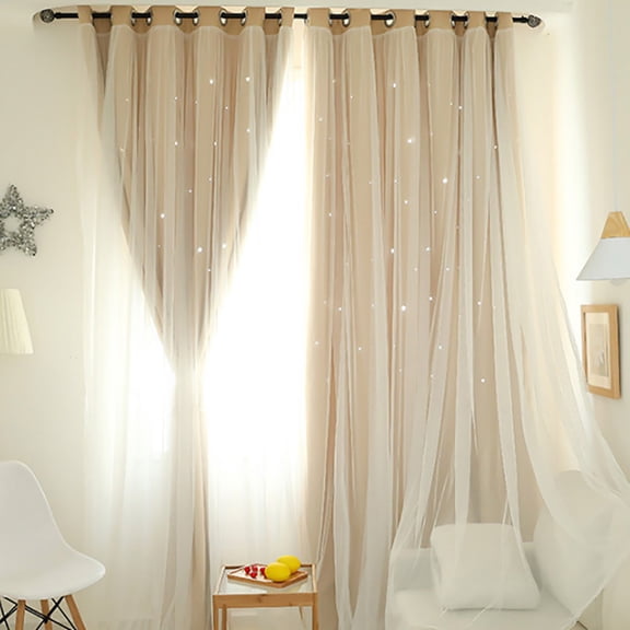 Xihbxyly Cortina Transparente Sky, Estilo Moderno, Suave Gasa, Elegante Filtrado de Luz, Decoración Del Hogar, Ambiente Romántico, Lavable, 200 X 100 Cm