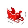 thumbnail image 3 of Adorno de mesa para trineo navideño | Escena de trineo de madera en miniatura de Papá Noel | Centro de mesa rústico para las fiestas | Detalles decorativos duraderos para ventanas | Gran tamaño, 3 of 4
