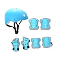 thumbnail image 3 of Casco de bicicleta para niños Juego de casco con rodilleras Guardias de muñequera de almohadillas, elegante engranaje de skateboard juego para Azul claro, 3 of 8