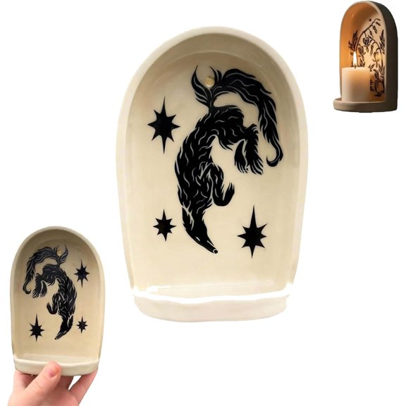Estante de Resina para Pared para Velas y Meditación, Altar Flotante Decorativo de 5.7 Pulgadas
