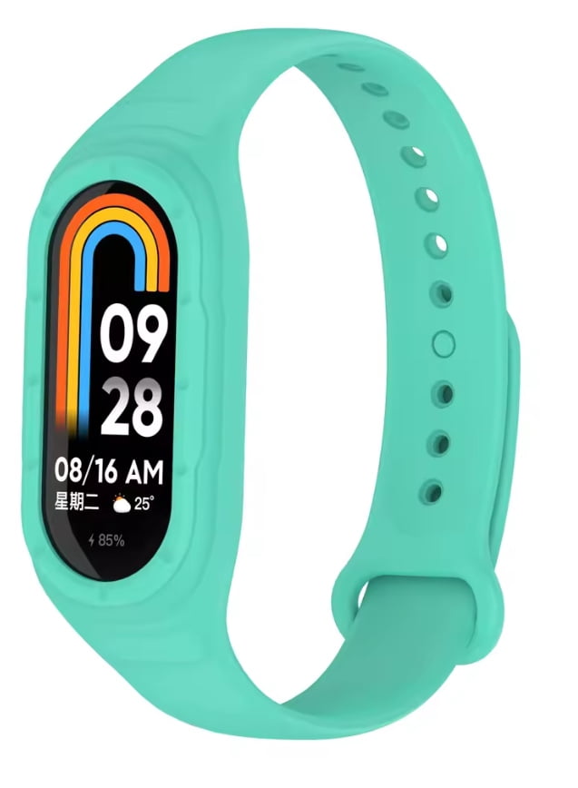 Correa de Silicona Deportiva Impermeable para Xiaomi Mi Band 9/8 con Case