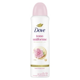 Antitranspirante Dove tono uniforme en aerosol rosas para dama 150 ml