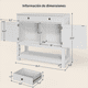 thumbnail image 2 of QUORIVE Alacena Multiusos Blanca Con Estante Inferior Abierto Para Cocina Y Pasillo, 2 of 6