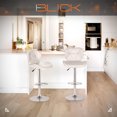 thumbnail image 2 of Set De 2 Bancos Barra Cocina Silla Regulable Diseño Acabado de la estructura Cromado Color Blanco Blick, 2 of 8