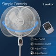 thumbnail image 3 of Lasko Ventilador de Pie de 16 Pulgadas con 3 Velocidades y Control Remoto, 3 of 5