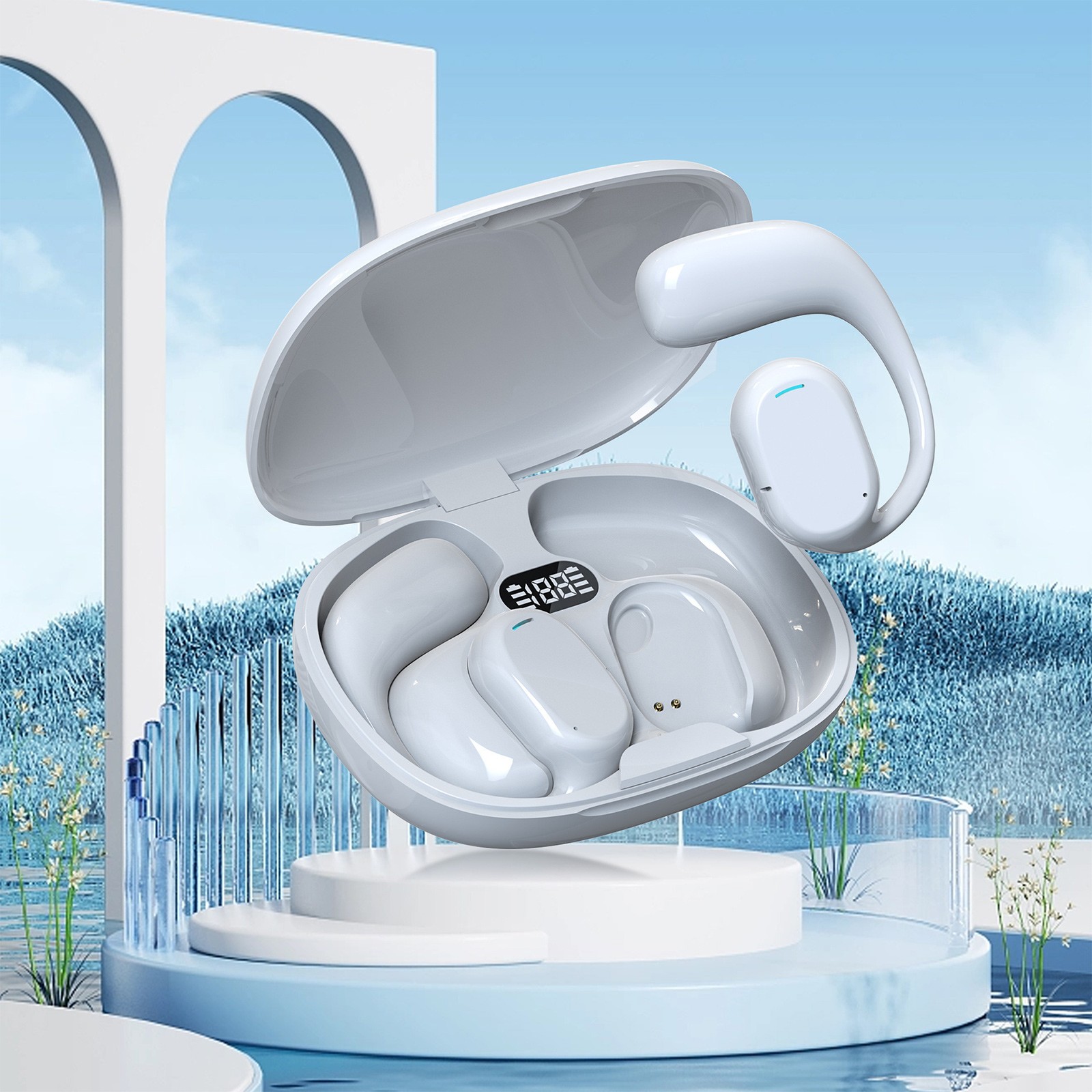 Auriculares Bluetooth, Auriculares inalámbricos, Auriculares Bluetooth, Auriculares deportivos Bluetooth montados en la oreja, Auriculares Bluetooth
