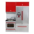 thumbnail image 1 of Estufa de cocina Refrigerador Juguetes de cocina con pilas para 3 años + rojo, 1 of 8