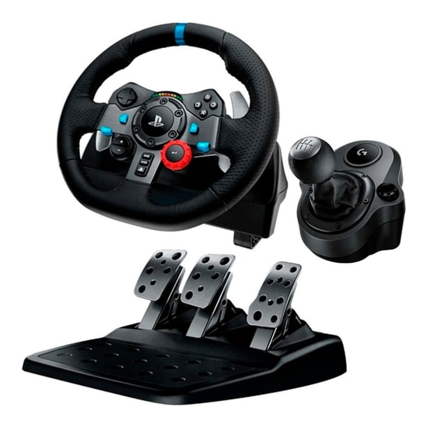 Kit Volante LOGITECH G29 Palanca Pedales Para Consola PLAYSTATION PS5 PS4 PC Negro