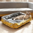 thumbnail image 1 of Cama cálida para mascotas, ideal para perros y gatos pequeños y grandes: una colchoneta suave y cómoda con base impermeable y antideslizante para uso en interiores., 1 of 6
