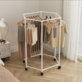 thumbnail image 4 of Perchero Hexagonal Giratorio de Pie, Ideal para Dormitorios, Secar Ropa En Interiores y Como Tendedero Móvil. Apto para El Hogar y La Escuela., 4 of 6