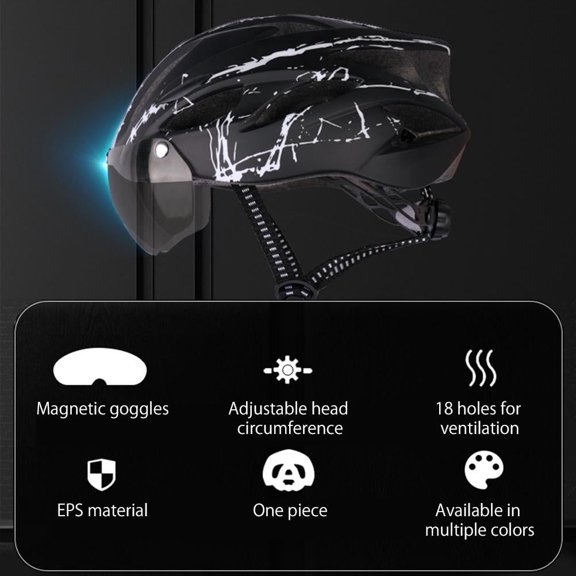 Casco de ciclismo para adultos hombres mujeres casco protector con visera magnética
