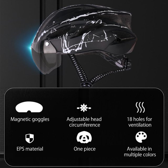 Casco de ciclismo para adultos hombres mujeres casco protector con visera magnética
