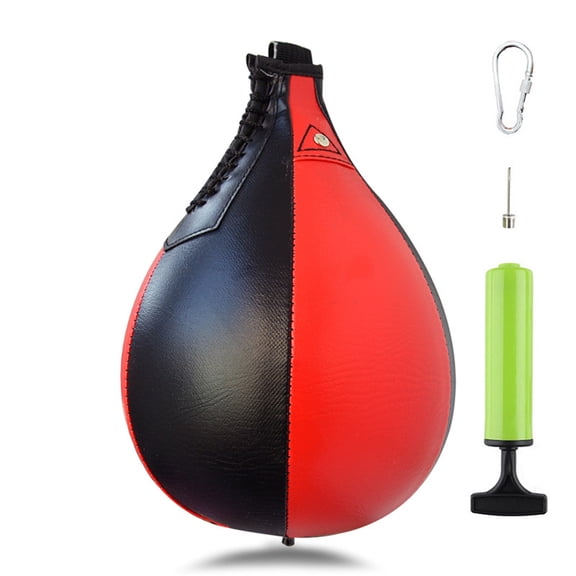 Speed Ball Boxing Punching Bag Swivel Set, Pear Shape Reflex Training Bag for Martial Arts Fitness