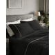 thumbnail image 2 of Juego de Sábanas King Size roomi Algodón Premium Frescas y Suaves Color Negro, 2 of 5