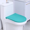 thumbnail image 1 of Funda de inodoro elástica para baño, funda protectora suave y lavable, compatible con todas las tapas de inodoro, funda de asiento de inodoro de poliéster elástica, suave y cómoda., 1 of 6