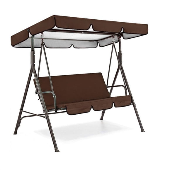 Sombrilla para Columpio de Banco de 2/3 Plazas, para Silla de Columpio de Jardín, Tafetán de Poliéster, Toldo Impermeable, Herramientas C
