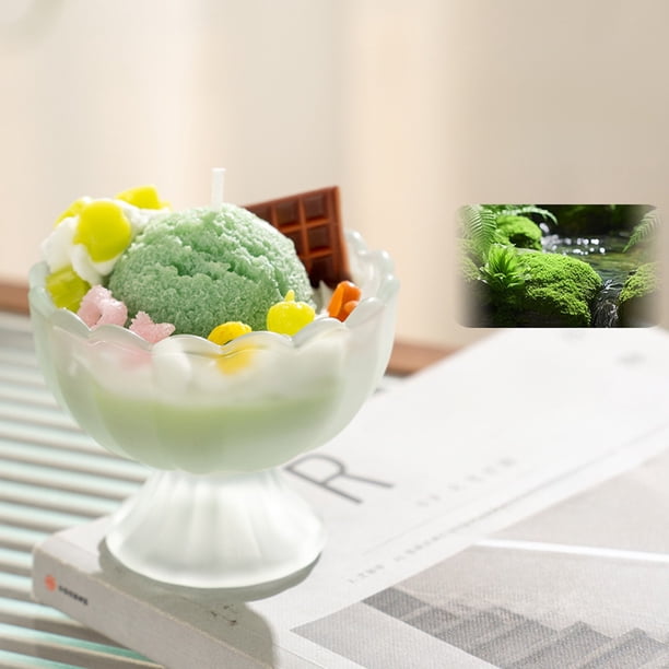 pstuiky Helado de frutas de verano creativo modelado exquisito regalo de cumpleaños regalo de acompañamiento vela aromática
