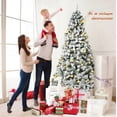 thumbnail image 3 of Árbol de Navidad Nevado Artificial 1.8 m con Base Metálica, Decoración Navideña Realista, 3 of 5