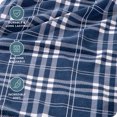 thumbnail image 3 of Juego de Sábanas de Lujo de Franela 100 % Algodón Bare Home Cuadros Stirling Azul/blanco Tamaño Twin-XL 3 Piezas Bolsillo Profundo, 3 of 7