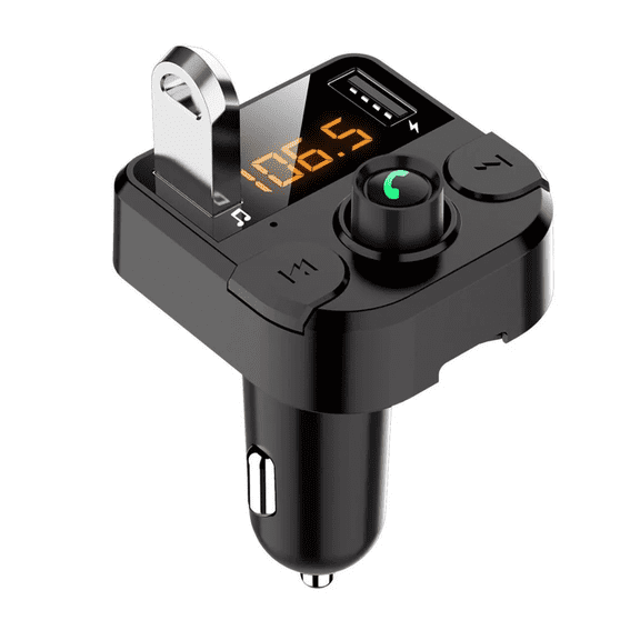 Transmisor Receptor De Audio Estéreo Fm Bluetooth Mp3 P/auto Negro